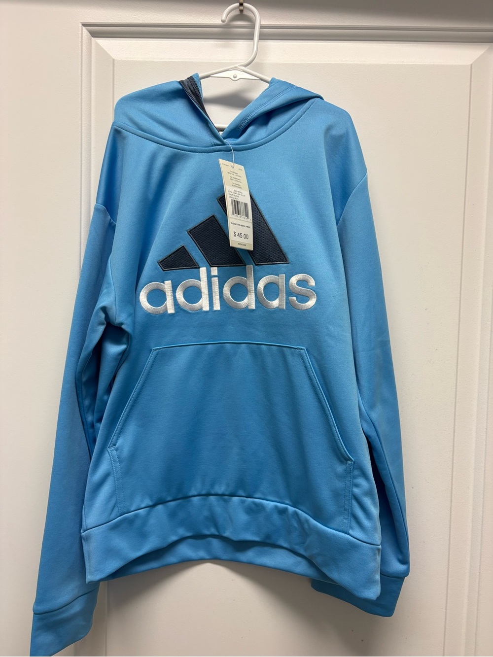 adidas Carolina Blue Pullover Hoodie Youth M